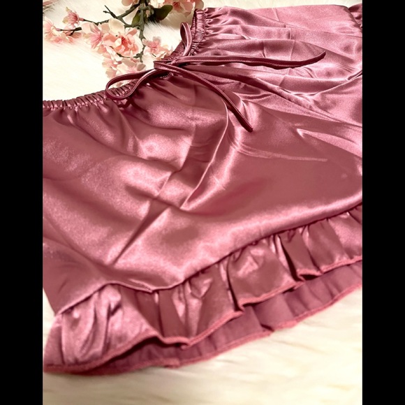NWT Satin Soft Sexy Pink Purple Shorts - Picture 2 of 10